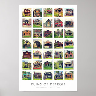 Ruinen von Detroit Poster - Verschwundene Zuhause