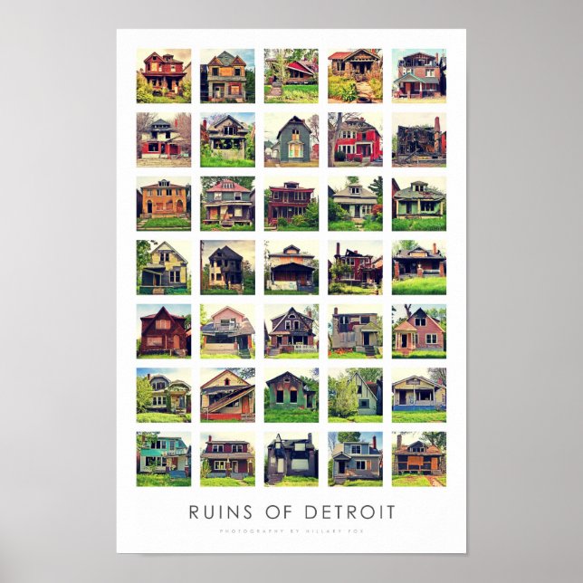 Ruinen von Detroit Poster - Verschwundene Zuhause (Vorne)