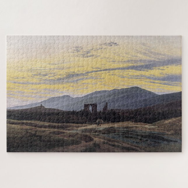 Ruinen von Eldena im Riesengebirge - Friedrich Puzzle (Horizontal)