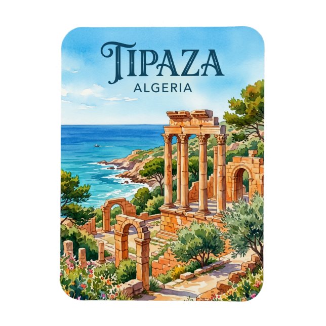 Ruinen von Tipaza Algerien Magnet (Vertikal)