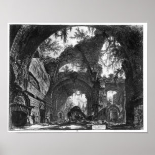 Ruinierte Galerie des Landhauses Adriana bei Poster