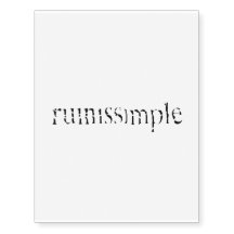 Ruinissimple vorübergehende Tätowierung