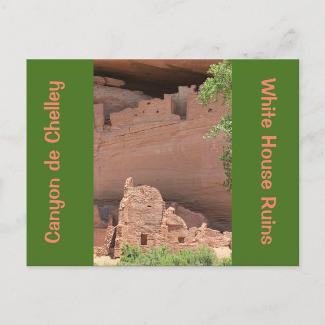 Ruins Canyon de Chelly Post Card Postkarte (Vorderseite)