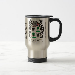 Ruiz Familien-Wappen Reise-Tasse Reisebecher