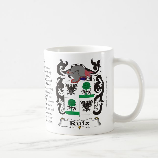 Ruiz Familien-Wappen Tasse (Rechts)