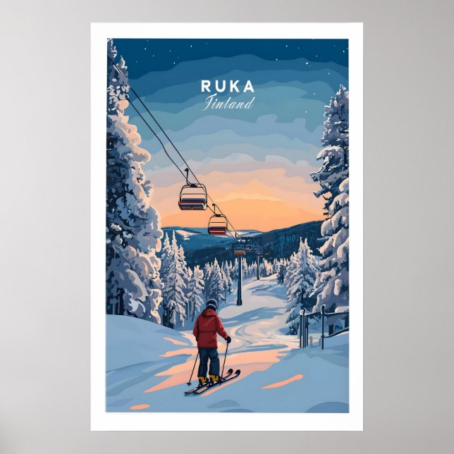 Ruka Finnland Ski Poster 1 (Vorne)