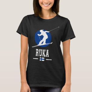 Ruka Finnland Skigebiet Rukatunturi Kuusamo Skifah T-Shirt