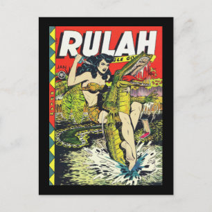 Rulah-Antikes Comic-Heft Postkarte