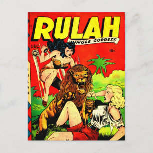 Rulah und ein großer, schrecklicher Löwe Postkarte