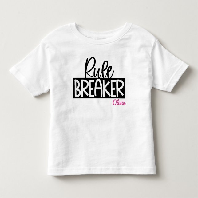 Rule Breaker Mutter Tag Matching Kleinkind T-shirt (Vorderseite)
