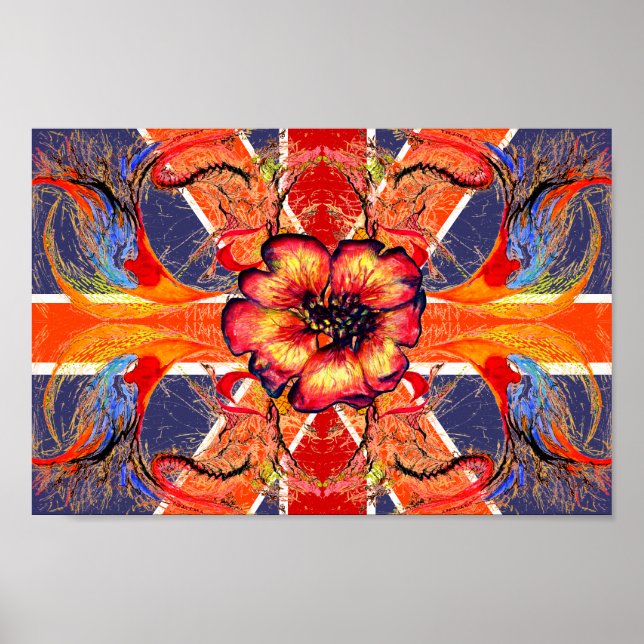 Rule Britannia Elegant Union Jack Fantasy Poster (Vorne)