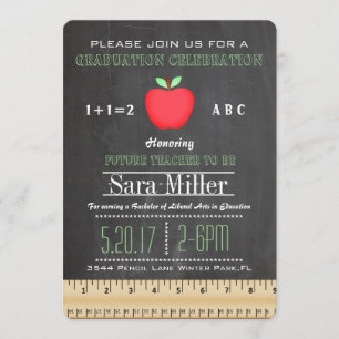 Ruler & Apple Teacher Abschluss Einladung