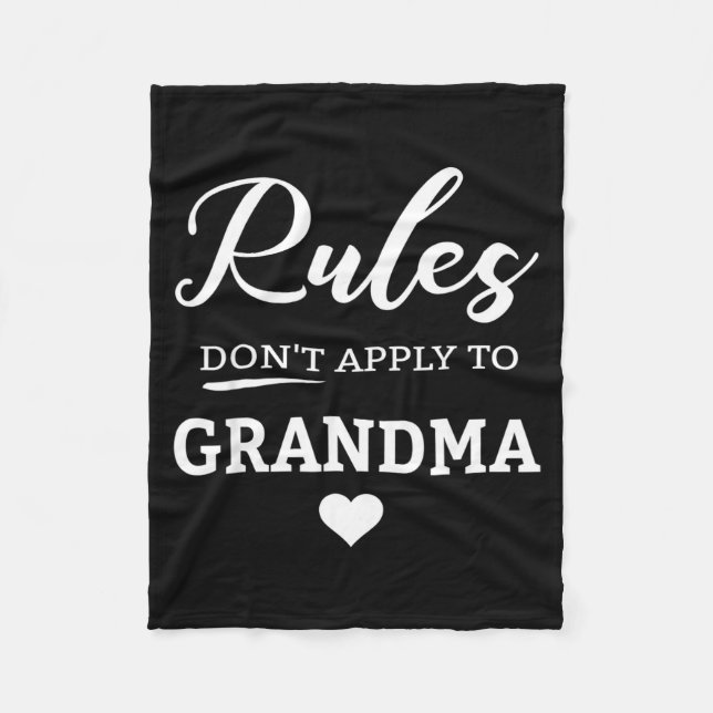 Rules Don't Apply To Grandma  Fleecedecke (Vorderseite)