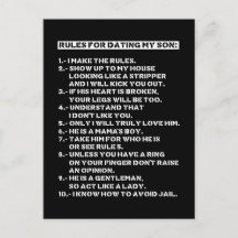 Rules for dating my son