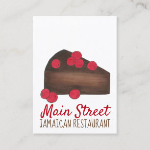 Rum Cake Jamaican Caribbean Food Restaurant Koch Visitenkarte