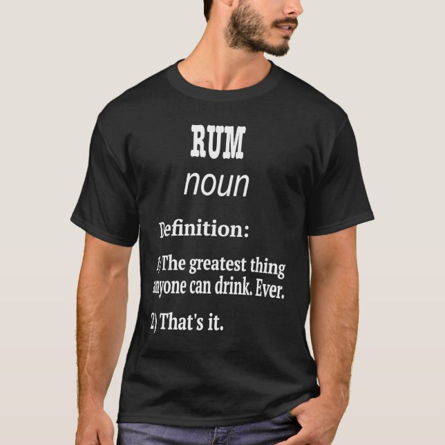 Rum Design  Rum Fan Fake Definition T-Shirt (Vorderseite)