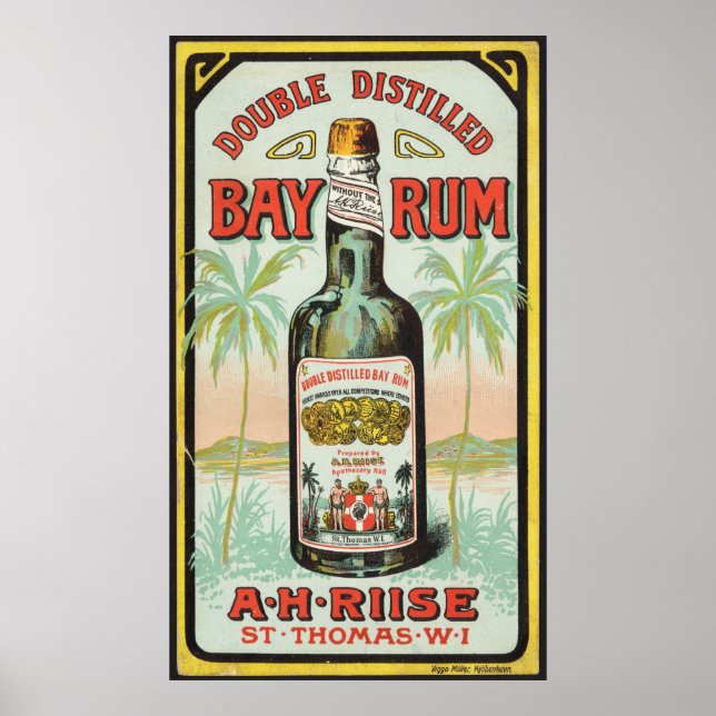 Rum Flasche Poster (Vorne)