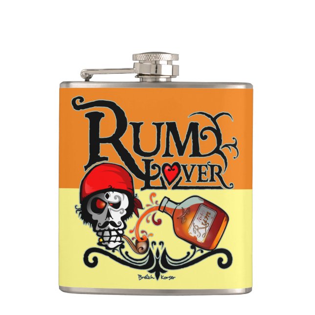 Rum Lover Flachmann (Vorderseite)