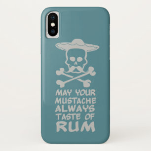 Rum Mustache benutzerdefinierte Farbphänomengehäus iPhone X Hülle