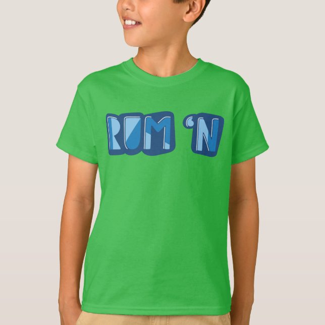 Rum 'n, English, Yorkshire Slang Dialect T-Shirt (Vorderseite)
