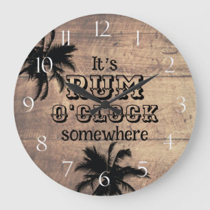 Rum O'Clock Strandbar Große Wanduhr