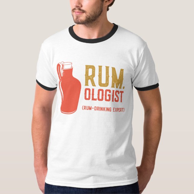 Rum ologist Weinliebhaber Herren-Ringer T-Shirt (Vorderseite)