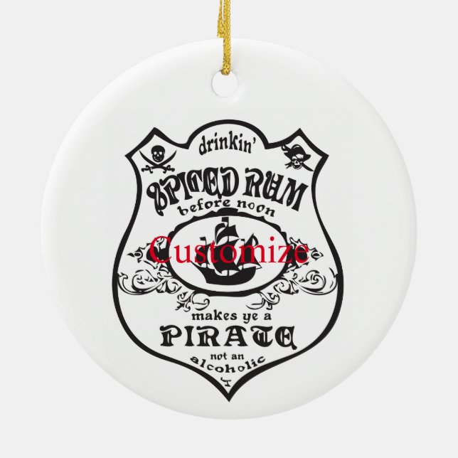 Rum Pirate Drink Thunder_Cove Keramik Ornament (Hinten)