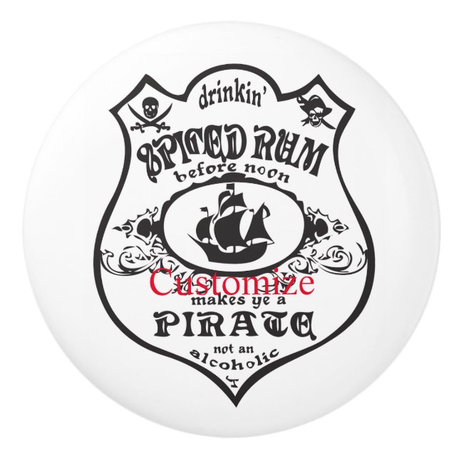 Rum Pirate Drink Thunder_Cove Keramikknauf (Vorderseite)