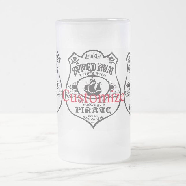 Rum Pirate Drink Thunder_Cove Mattglas Bierglas (Mittel)