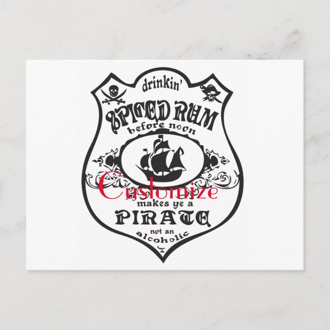 Rum Pirate Drink Thunder_Cove Postkarte (Vorderseite)