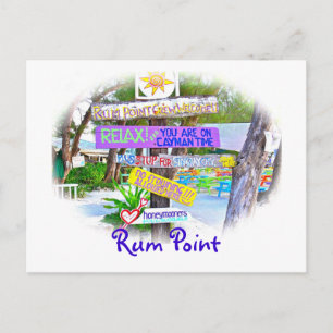 Rum Point, Gr.Cayman, farbenfrohe Postkarte