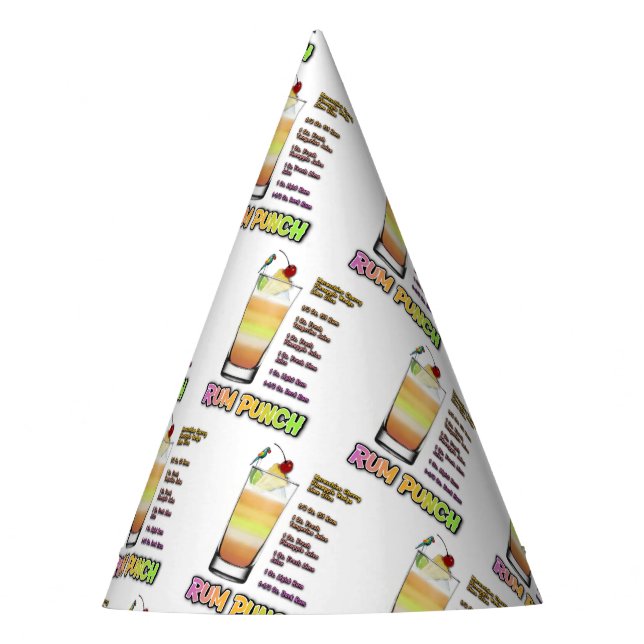 RUM PUNCH Cocktail Rezeption Partyhütchen (Vorderseite)