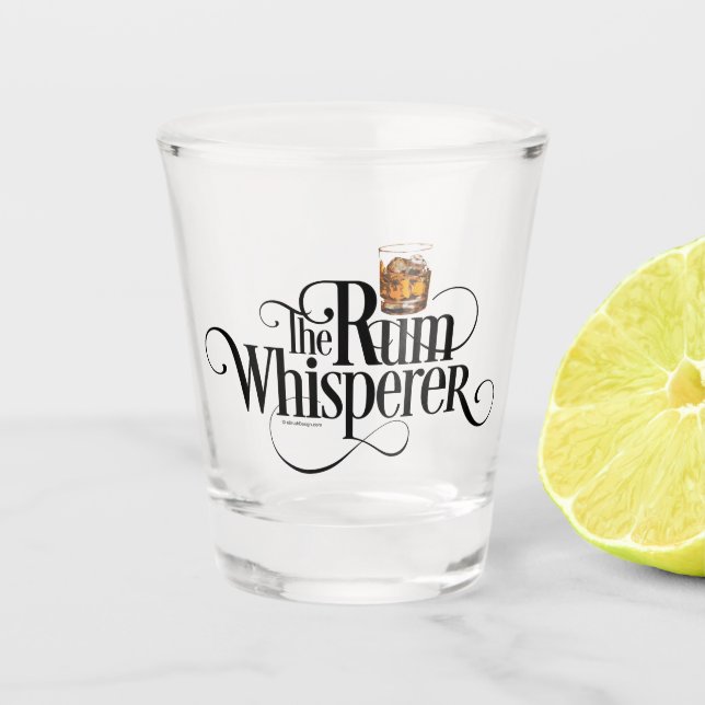 Rum Whisperer Shot Glass Schnapsglas (Vorderseite)