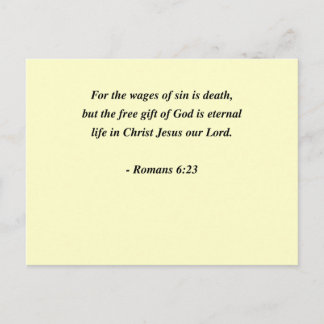 RUMÄNE 6:23 POSTKARTE
