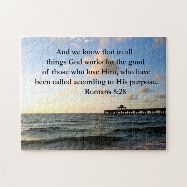 RUMÄNE 8:28 BIBLE PUZZLE (Horizontal)