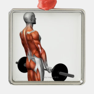 Rumäne Deadlift Silbernes Ornament