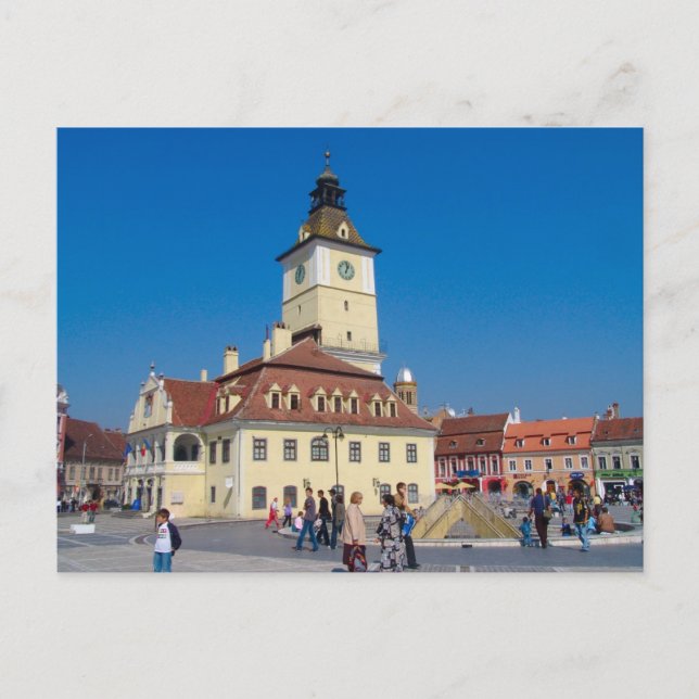 Rumänien, Brasov, Hauptplatz der Stadt Postkarte (Vorderseite)