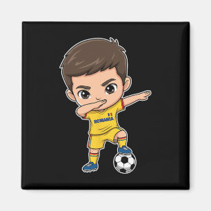 Rumänien Dab Kid Tor Cartoon Rumänische Flagge Für Magnet
