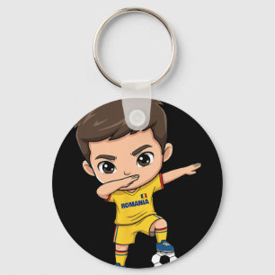Rumänien Dab Kid Tor Cartoon Rumänische Flagge Für Schlüsselanhänger