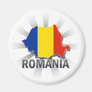 Rumänien Flag Map 2.0 Magnet