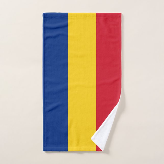Rumänien-Flagge Badhandtuch Set (Handtuch)