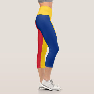 Rumänien-Flagge Capri Leggings