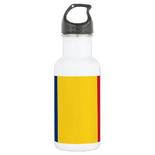Rumänien-Flagge Edelstahlflasche