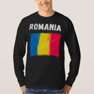 Rumänien-Flagge Feiertag Vintage Grunge Rumänische T-Shirt