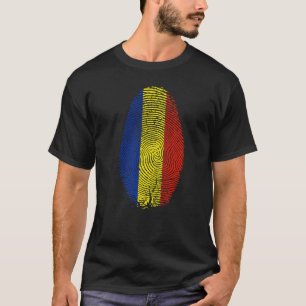 Rumänien-Flagge Fingerabdruck Es ist in meiner DNA T-Shirt