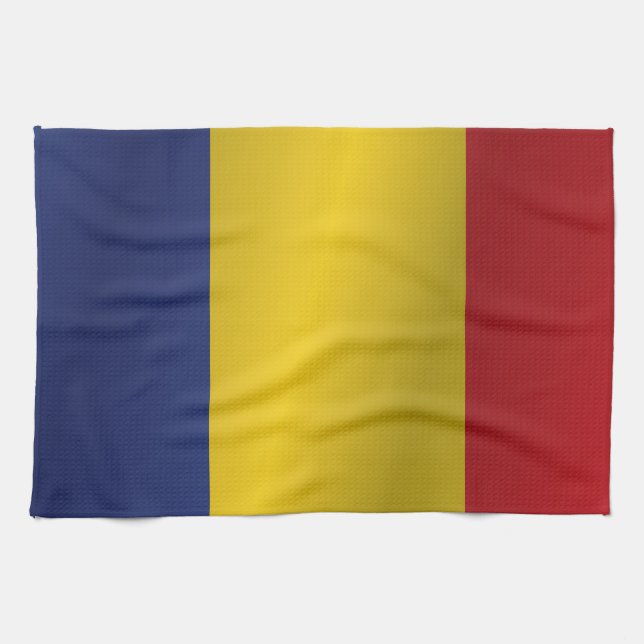 Rumänien-Flagge Geschirrtuch (Horizontal)
