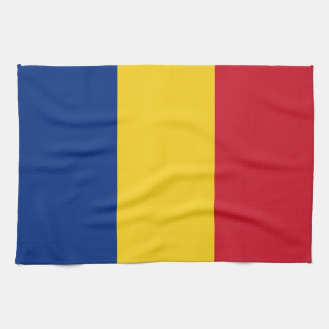 Rumänien-Flagge Geschirrtuch (Horizontal)