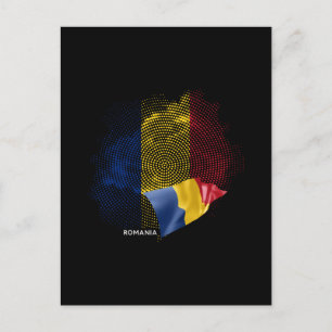 Rumänien-Flagge Postkarte