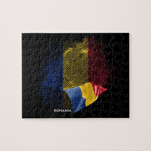 Rumänien-Flagge Puzzle (Horizontal)