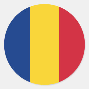 Rumänien-Flagge Runder Aufkleber